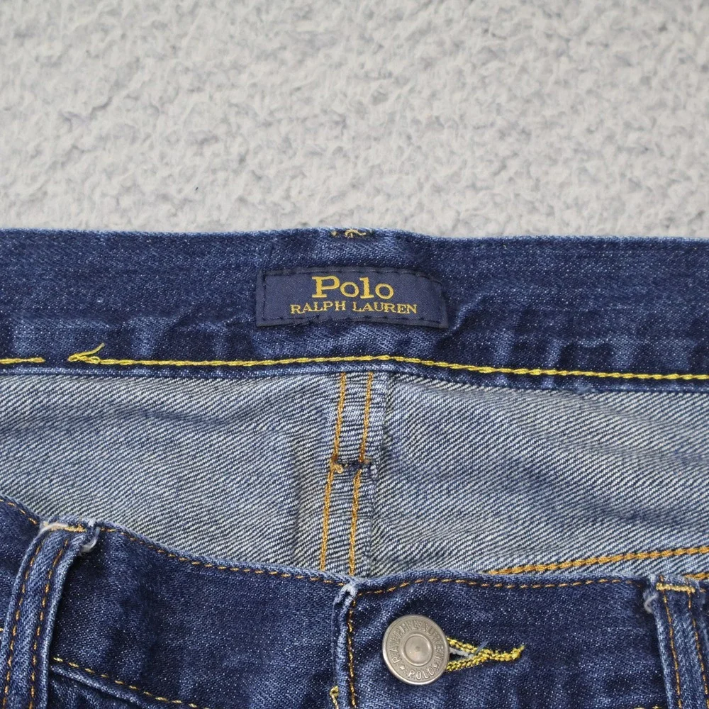 Polo Ralph Lauren Sullivan Slim Jeans Mens 34x34 Dark Wash Indigo‎ Denim Pants